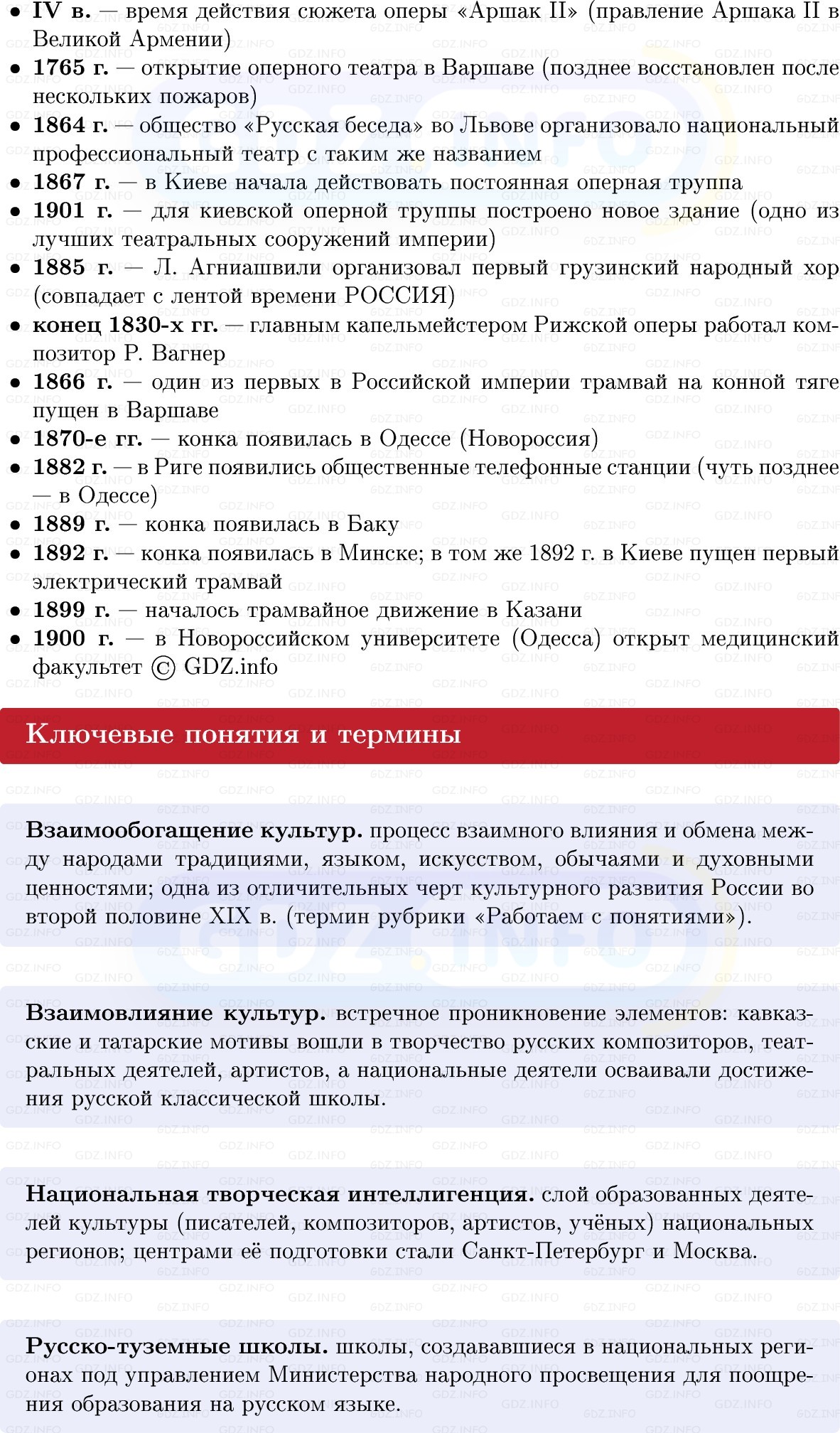 Фото решения 1: Взаимодействие народов и национальных культур, Конспект из ГДЗ по Истории России 9 класс: Мединский, Торкунов 2025г. (2)