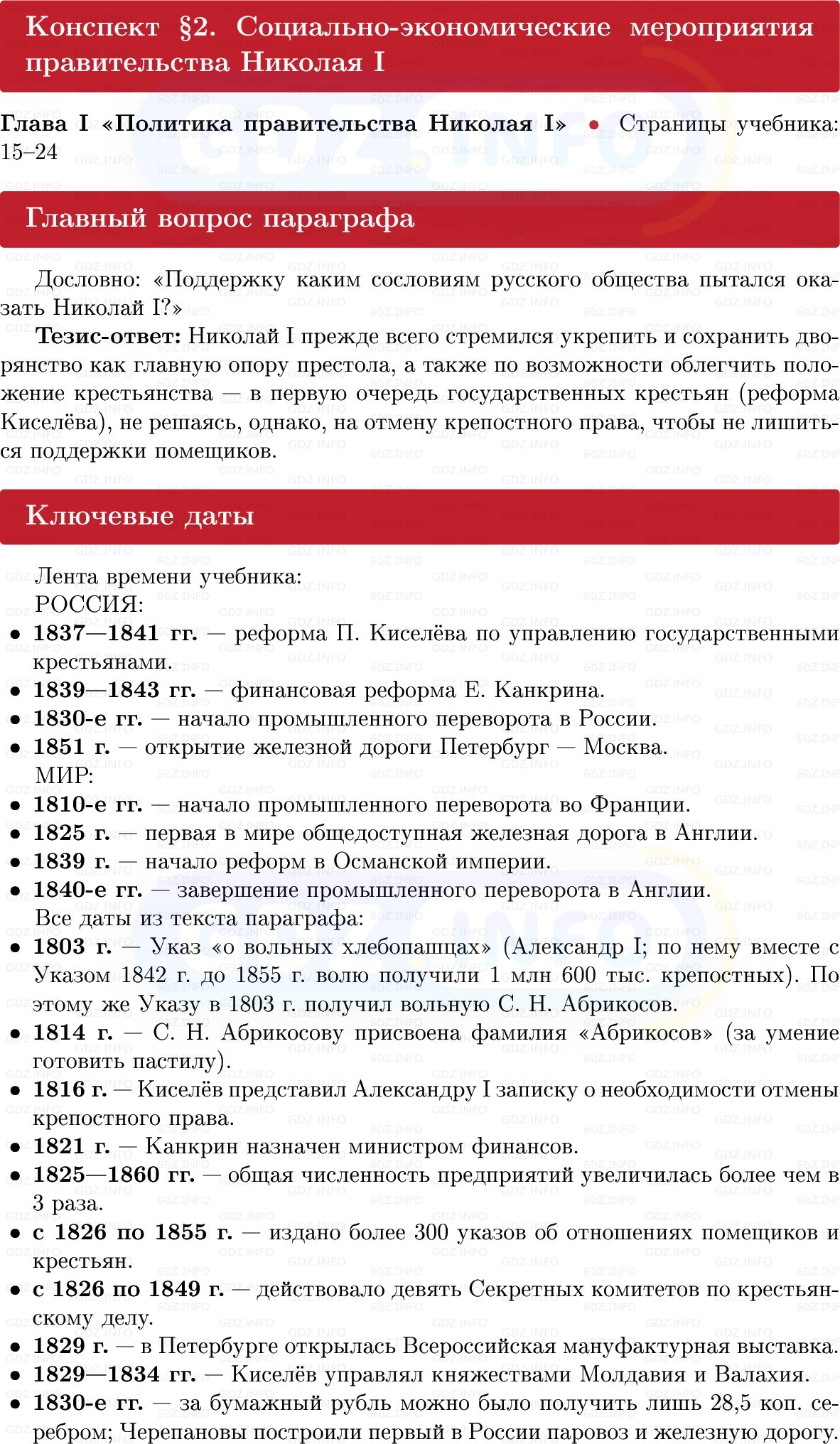 Фото решения 1: Социально-экономические мероприятия правительства Николая I, Конспект из ГДЗ по Истории России 9 класс: Мединский, Торкунов 2025г. Фото решения 1: Социально-экономические мероприятия правительства Николая I, Конспект из ГДЗ по Истории России 9 класс: Мединский, Торкунов 2025г.