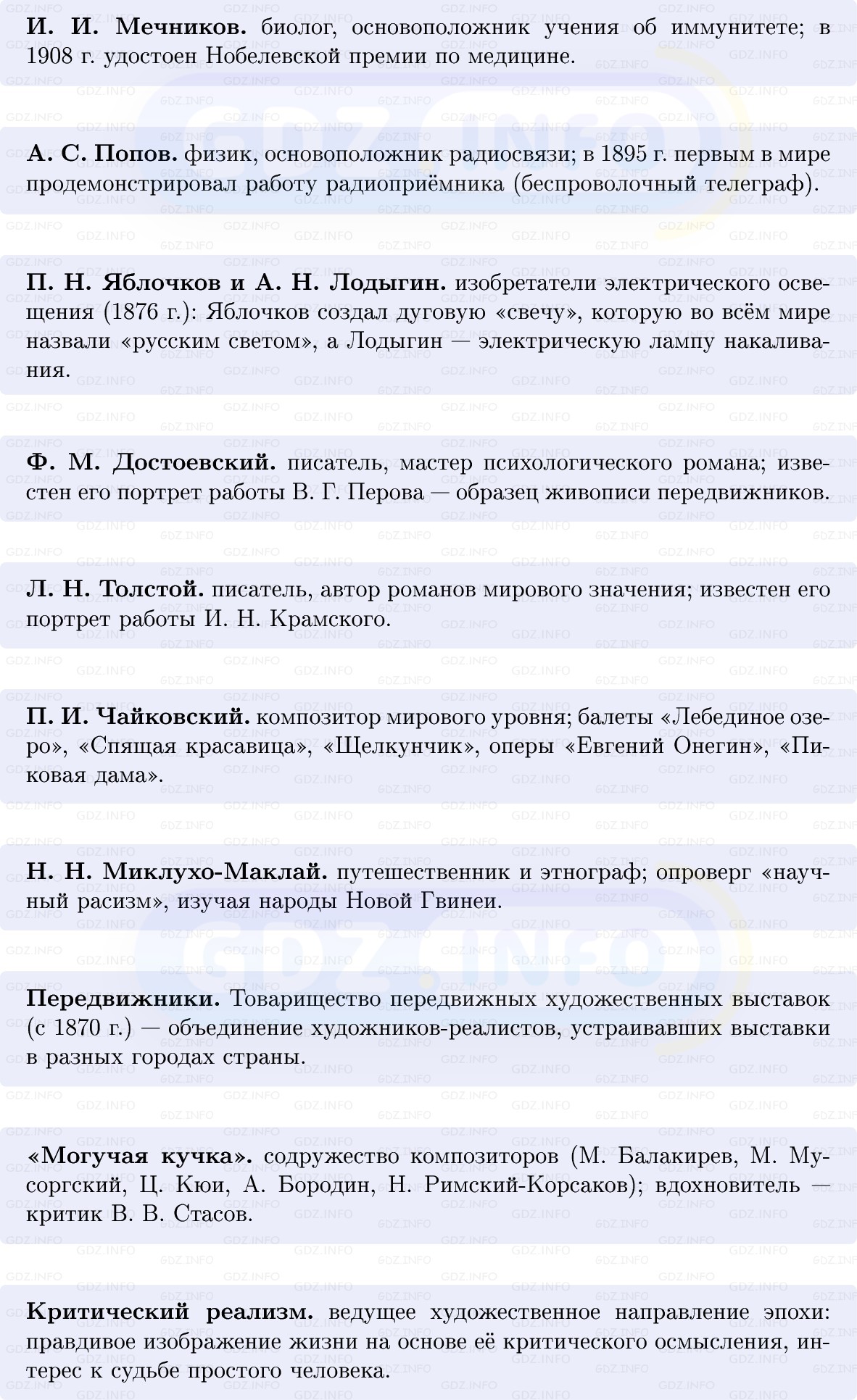 Фото решения 1: Итоги главы 5, Вопросы из ГДЗ по Истории России 9 класс: Мединский, Торкунов 2025г. (3)