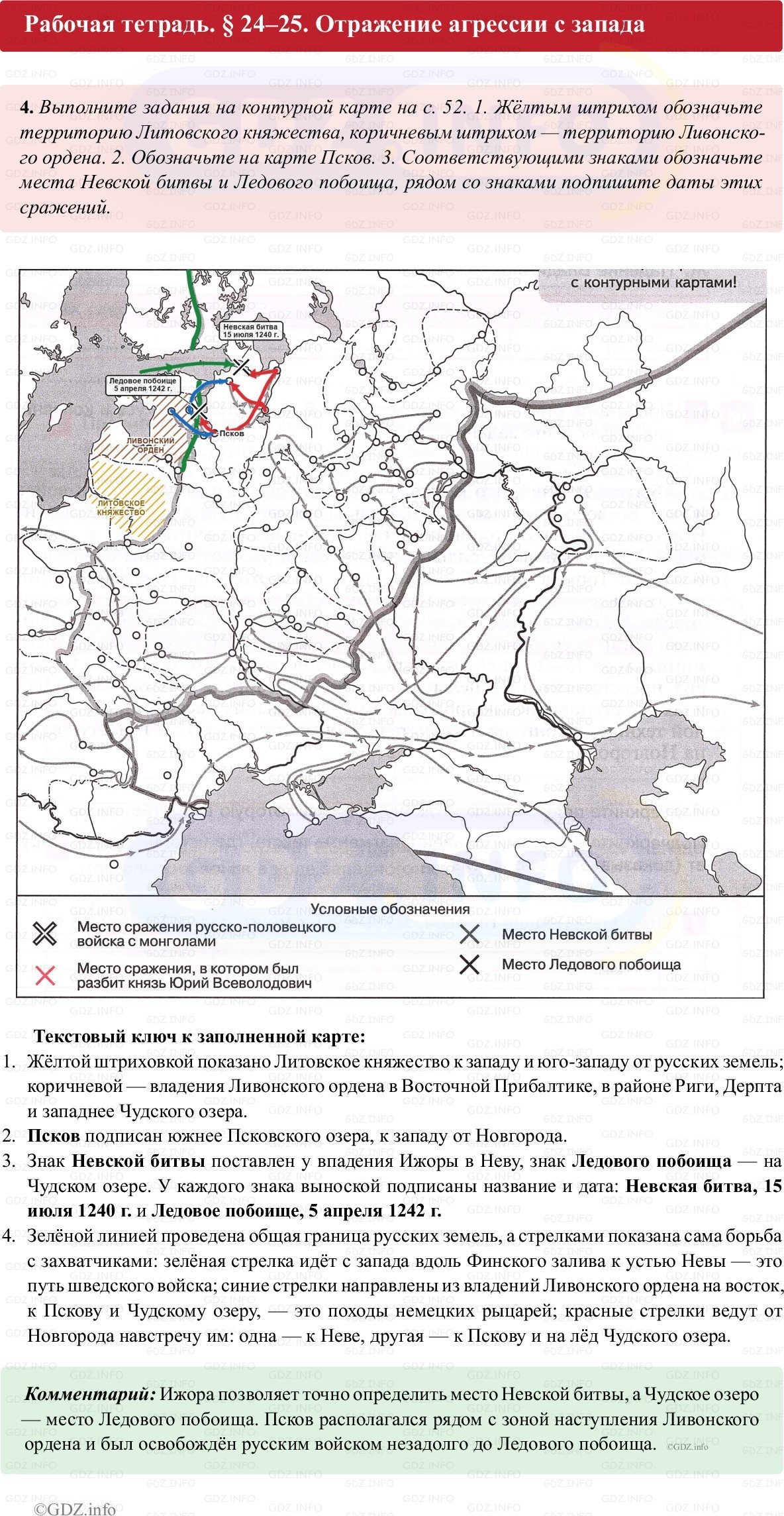 Фото решения 1: Параграф 24-25, Номер 4 из ГДЗ по истории России 6 класс: Клоков В.А., Андреев И.Л. (рабочая тетрадь) 2025г.