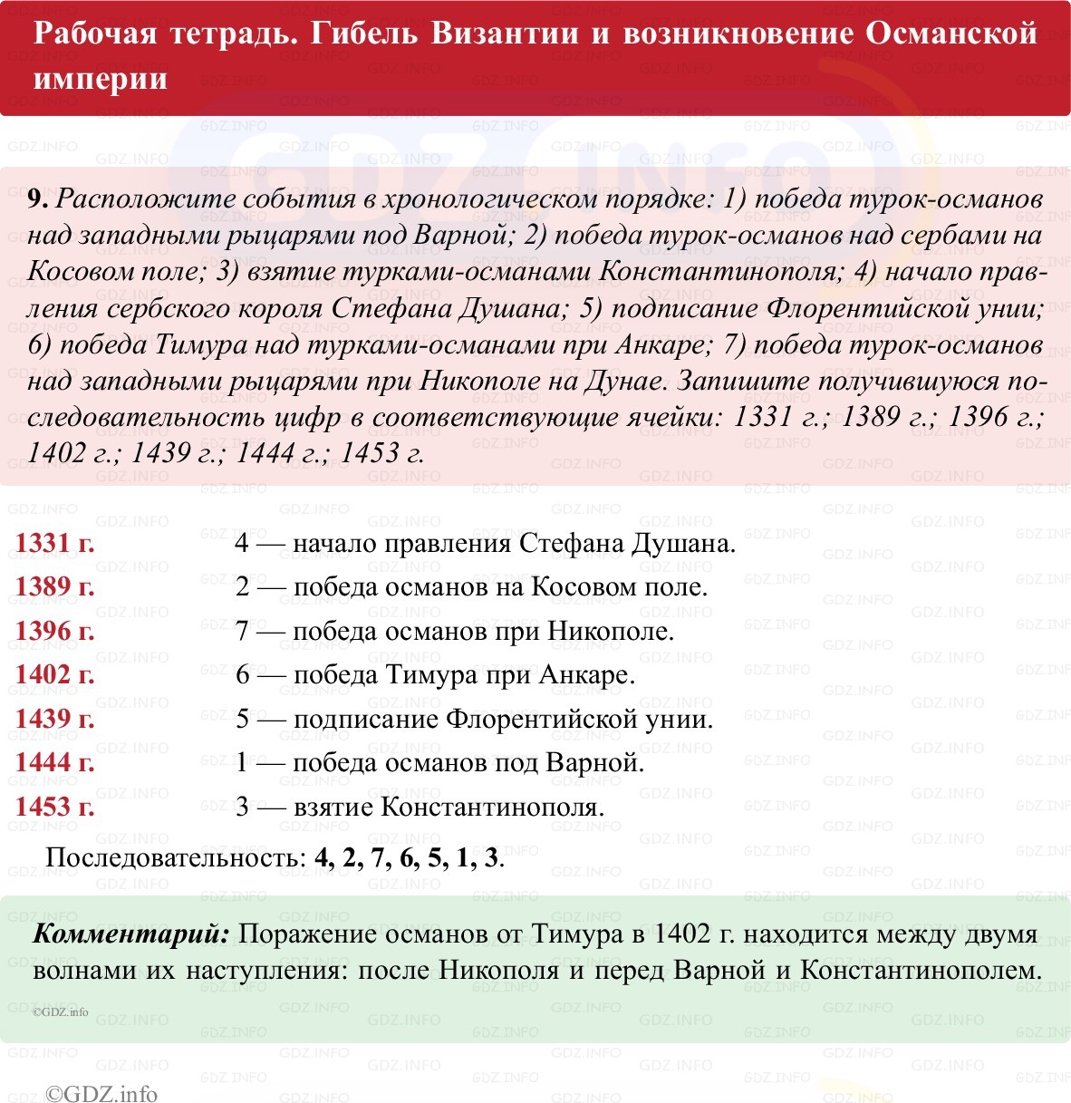 Фото решения 1: Параграф 23, Номер 9 из ГДЗ по истории Средних веков 6 класс: Абрамов А.В., Ведюшкин В.А. (рабочая тетрадь) 2025г. Фото решения 1: Параграф 23, Номер 9 из ГДЗ по истории Средних веков 6 класс: Абрамов А.В., Ведюшкин В.А. (рабочая тетрадь) 2025г.