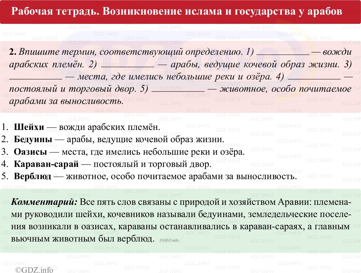 Фото решения 1: Параграф 5, Номер 2 из ГДЗ по истории Средних веков 6 класс: Абрамов А.В., Ведюшкин В.А. (рабочая тетрадь) 2025г.
