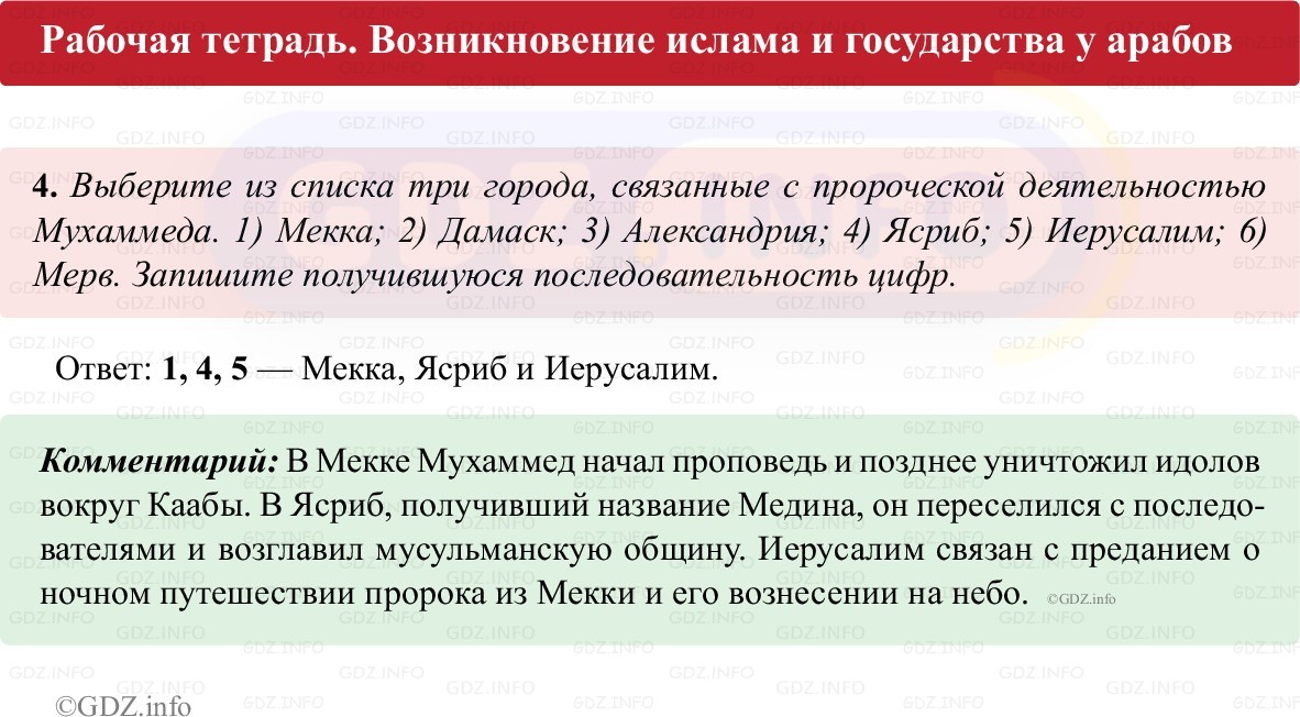 Фото решения 1: Параграф 5, Номер 4 из ГДЗ по истории Средних веков 6 класс: Абрамов А.В., Ведюшкин В.А. (рабочая тетрадь) 2025г.