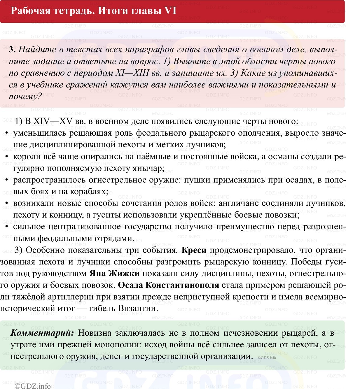Фото решения 1: Итоги главы 6, Номер 3 из ГДЗ по истории Средних веков 6 класс: Абрамов А.В., Ведюшкин В.А. (рабочая тетрадь) 2025г.