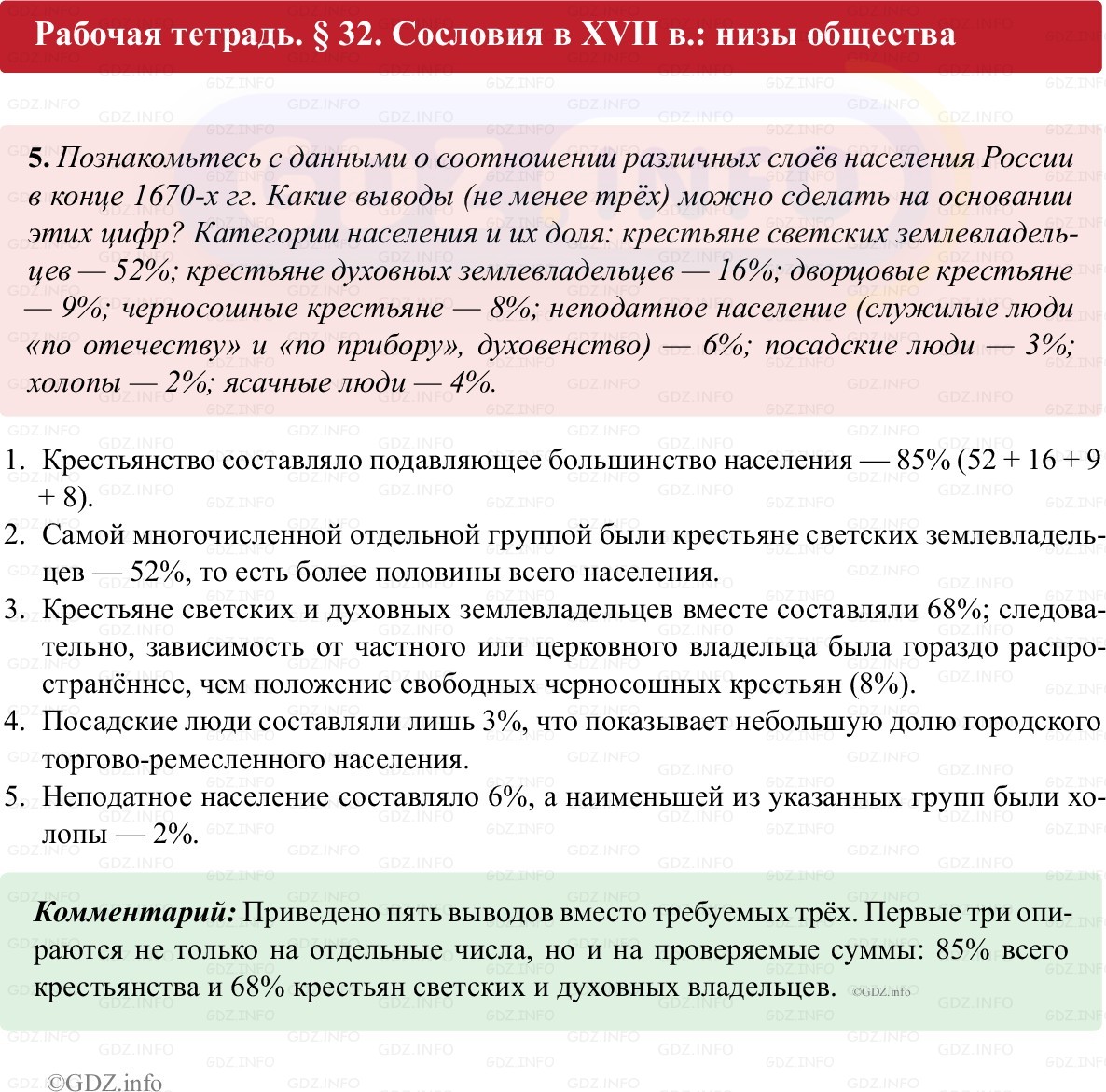 Фото решения 1: Параграф 32, Номер 5 из ГДЗ по истории России 7 класс: Пазин Р.В., Андреев И.Л. (рабочая тетрадь) 2025г. Фото решения 1: Параграф 32, Номер 5 из ГДЗ по истории России 7 класс: Пазин Р.В., Андреев И.Л. (рабочая тетрадь) 2025г.