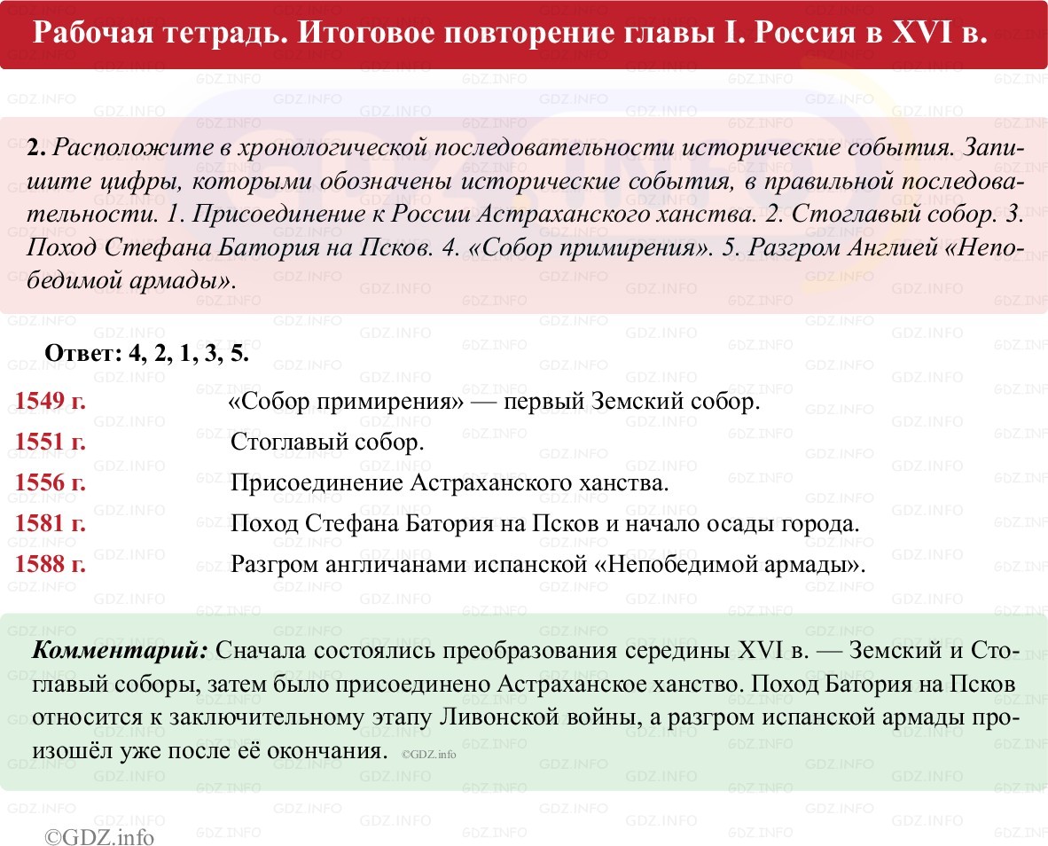 Фото решения 1: Итоги главы 1, Номер 2 из ГДЗ по истории России 7 класс: Пазин Р.В., Андреев И.Л. (рабочая тетрадь) 2025г. Фото решения 1: Итоги главы 1, Номер 2 из ГДЗ по истории России 7 класс: Пазин Р.В., Андреев И.Л. (рабочая тетрадь) 2025г.