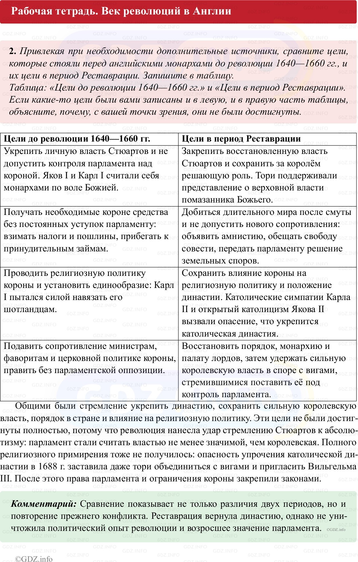 Фото решения 1: Параграф 12, Номер 2 из ГДЗ по истории Нового времени 7 класс: Ведюшкин В.А., Бовыкин Д.Ю. (рабочая тетрадь) 2025г.