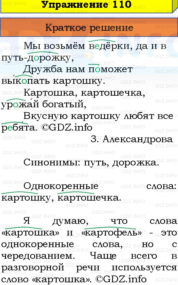 Фото решения 1: Номер №110, Часть 1 из ГДЗ по Русскому языку 3 класс: Канакина В.П. 2019г. Фото решения 1: Номер №110, Часть 1 из ГДЗ по Русскому языку 3 класс: Канакина В.П. 2019г.