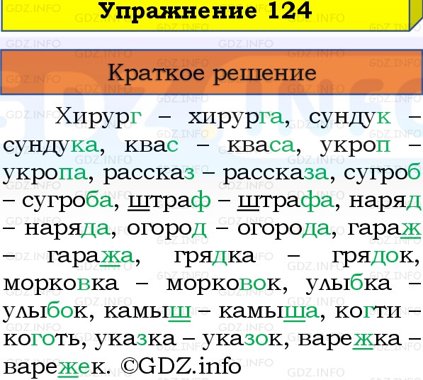 Фото решения 1: Номер №124, Часть 1 из ГДЗ по Русскому языку 3 класс: Канакина В.П. 2019г. Фото решения 1: Номер №124, Часть 1 из ГДЗ по Русскому языку 3 класс: Канакина В.П. 2019г.