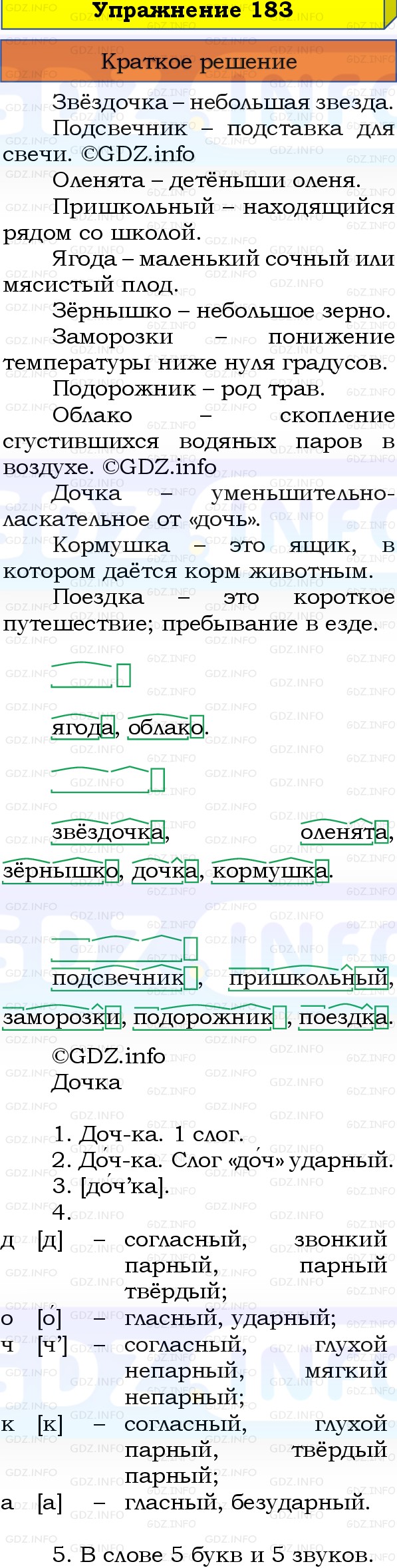 Фото решения 1: Номер №183, Часть 1 из ГДЗ по Русскому языку 3 класс: Канакина В.П. 2019г. Фото решения 1: Номер №183, Часть 1 из ГДЗ по Русскому языку 3 класс: Канакина В.П. 2019г.