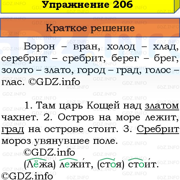 Фото решения 1: Номер №206, Часть 1 из ГДЗ по Русскому языку 3 класс: Канакина В.П. 2019г. Фото решения 1: Номер №206, Часть 1 из ГДЗ по Русскому языку 3 класс: Канакина В.П. 2019г.