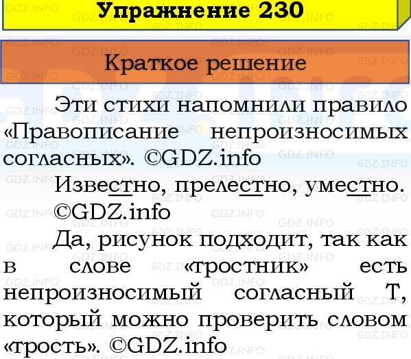 Фото решения 1: Номер №230, Часть 1 из ГДЗ по Русскому языку 3 класс: Канакина В.П. 2019г. Фото решения 1: Номер №230, Часть 1 из ГДЗ по Русскому языку 3 класс: Канакина В.П. 2019г.