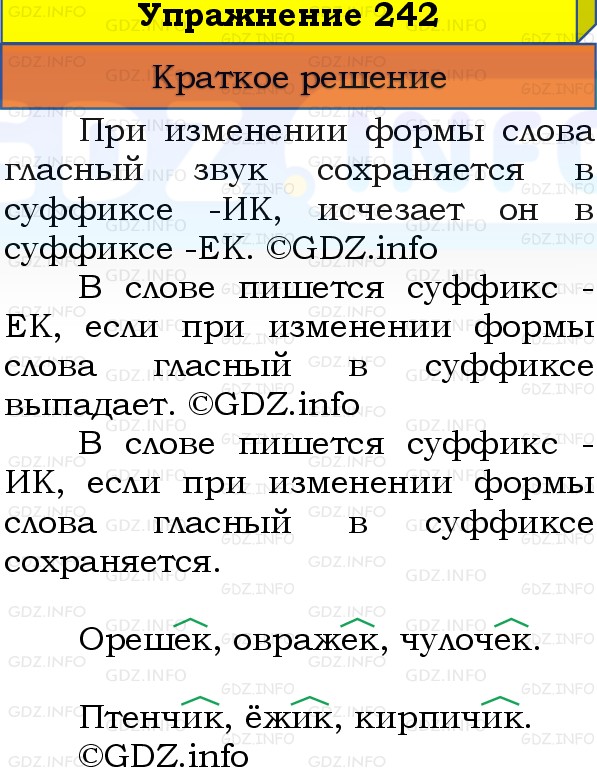 Фото решения 1: Номер №242, Часть 1 из ГДЗ по Русскому языку 3 класс: Канакина В.П. 2019г. Фото решения 1: Номер №242, Часть 1 из ГДЗ по Русскому языку 3 класс: Канакина В.П. 2019г.