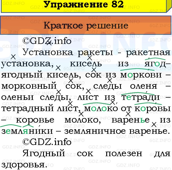 Фото решения 1: Номер №82, Часть 1 из ГДЗ по Русскому языку 3 класс: Канакина В.П. 2019г. Фото решения 1: Номер №82, Часть 1 из ГДЗ по Русскому языку 3 класс: Канакина В.П. 2019г.