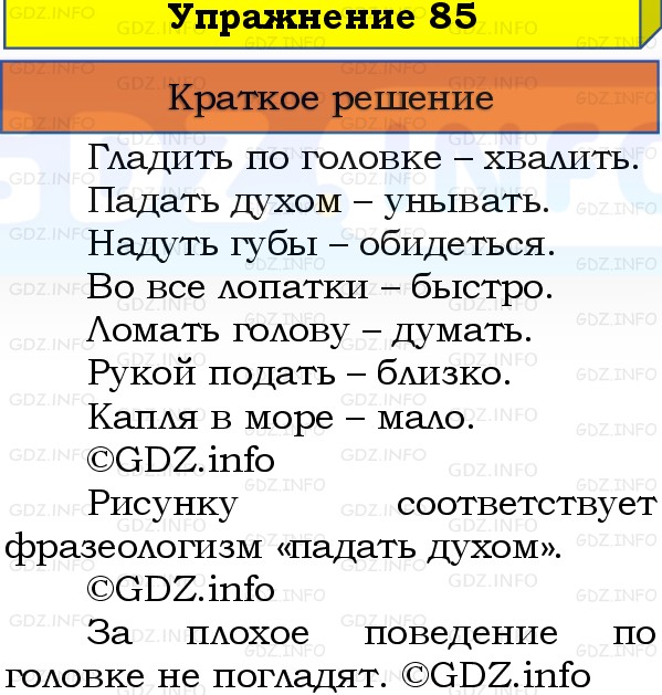 Фото решения 1: Номер №85, Часть 1 из ГДЗ по Русскому языку 3 класс: Канакина В.П. 2019г.