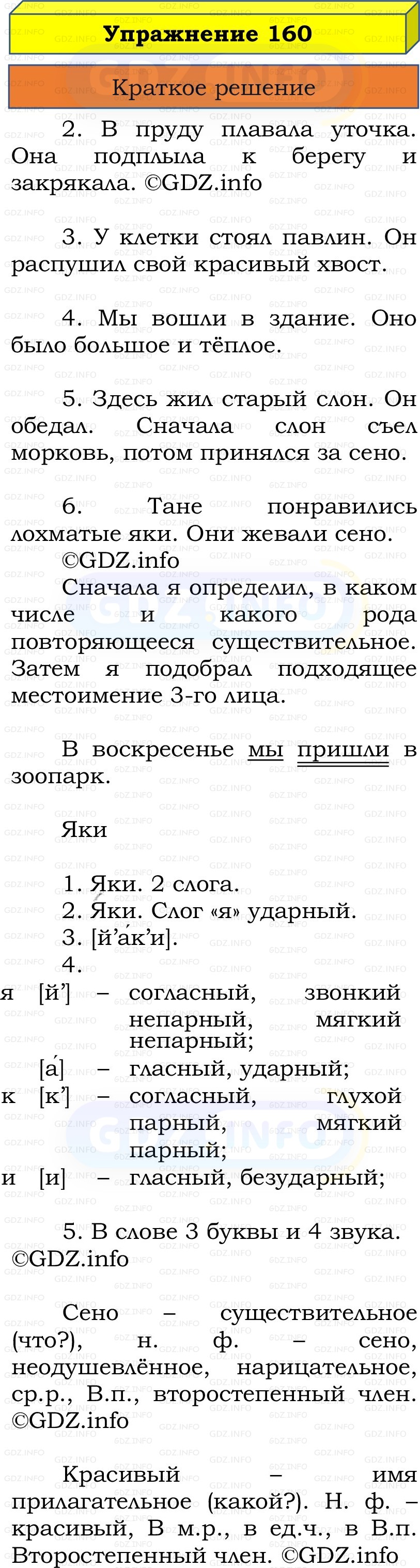 Фото решения 1: Номер №166, Часть 2 из ГДЗ по Русскому языку 3 класс: Канакина В.П. 2019г.