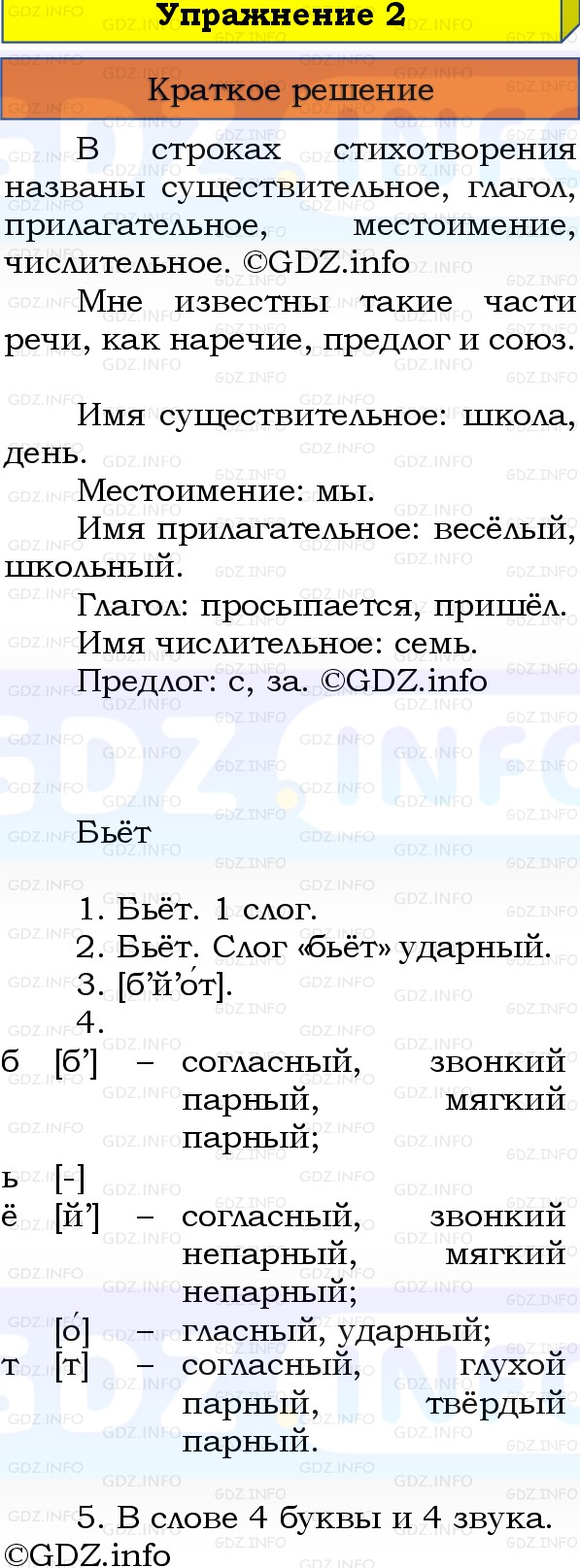 Фото решения 1: Номер №2, Часть 2 из ГДЗ по Русскому языку 3 класс: Канакина В.П. 2019г. Фото решения 1: Номер №2, Часть 2 из ГДЗ по Русскому языку 3 класс: Канакина В.П. 2019г.