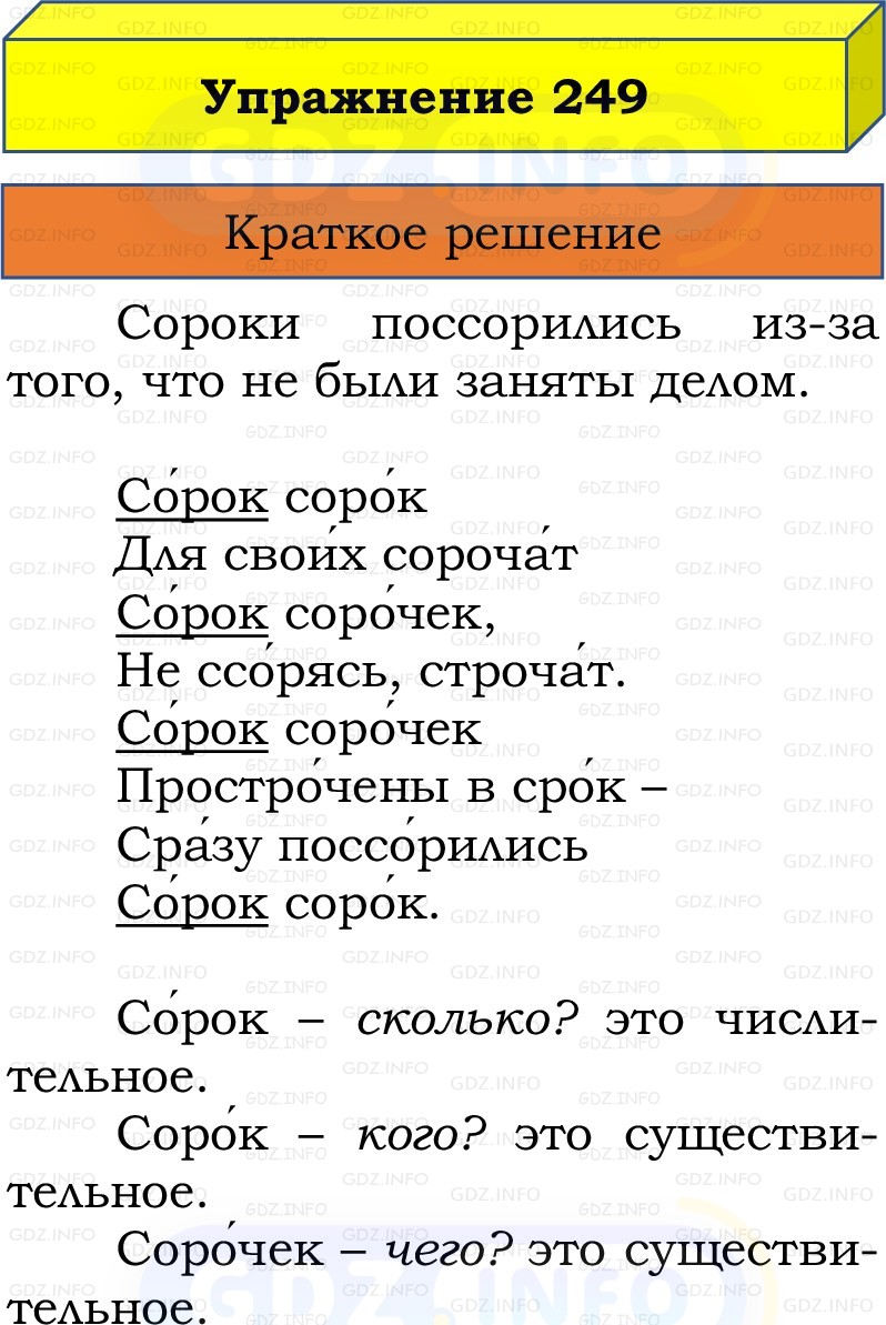 Фото решения 1: Номер №249, Часть 2 из ГДЗ по Русскому языку 3 класс: Канакина В.П. 2019г. Фото решения 1: Номер №249, Часть 2 из ГДЗ по Русскому языку 3 класс: Канакина В.П. 2019г.