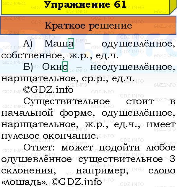 Фото решения 1: Номер №61, Часть 2 из ГДЗ по Русскому языку 3 класс: Канакина В.П. 2019г. Фото решения 1: Номер №61, Часть 2 из ГДЗ по Русскому языку 3 класс: Канакина В.П. 2019г.
