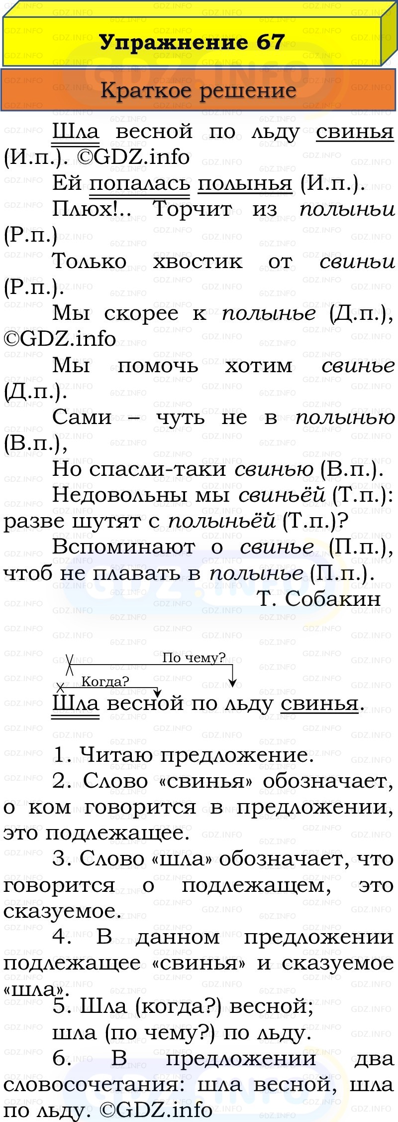 Фото решения 1: Номер №67, Часть 2 из ГДЗ по Русскому языку 3 класс: Канакина В.П. 2019г. Фото решения 1: Номер №67, Часть 2 из ГДЗ по Русскому языку 3 класс: Канакина В.П. 2019г.