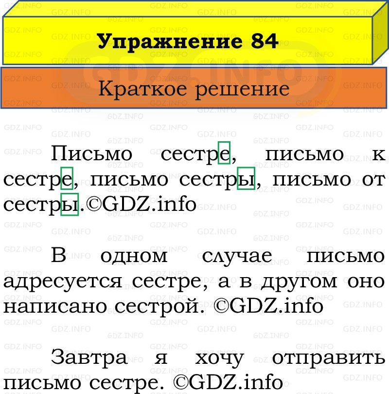 Фото решения 1: Номер №84, Часть 2 из ГДЗ по Русскому языку 3 класс: Канакина В.П. 2019г. Фото решения 1: Номер №84, Часть 2 из ГДЗ по Русскому языку 3 класс: Канакина В.П. 2019г.