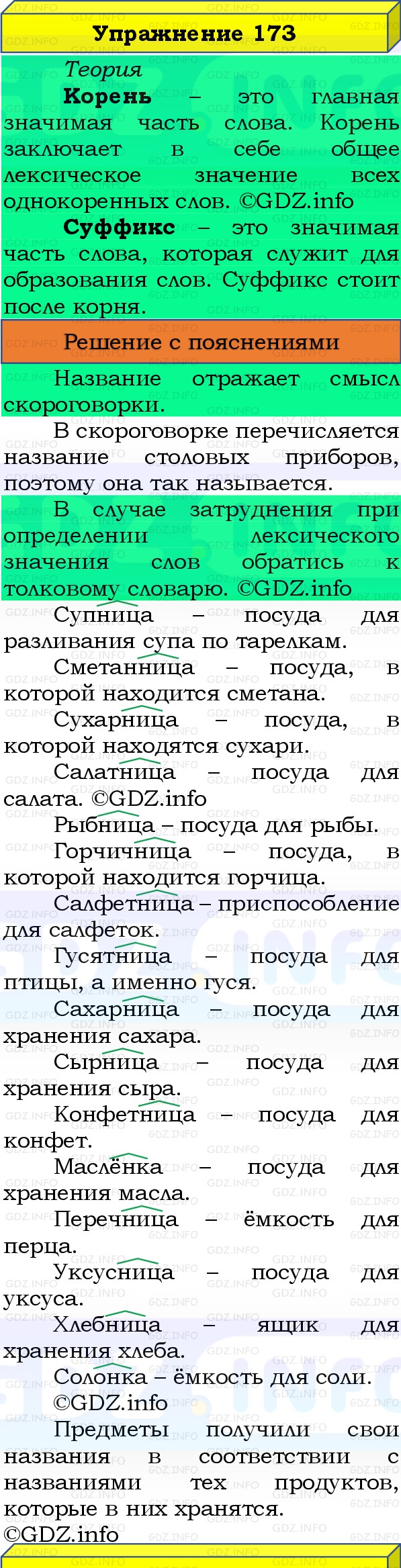 Фото решения 3: Номер №173, Часть 1 из ГДЗ по Русскому языку 3 класс: Канакина В.П. 2019г. Фото решения 3: Номер №173, Часть 1 из ГДЗ по Русскому языку 3 класс: Канакина В.П. 2019г.