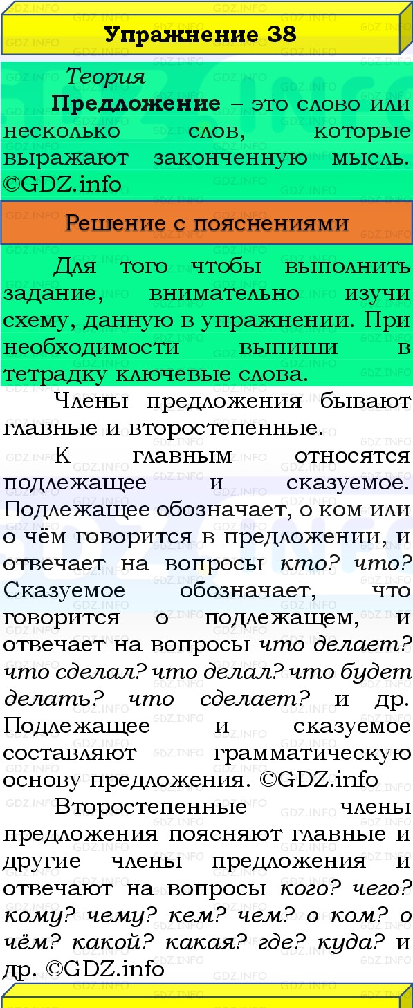 Фото решения 3: Номер №38, Часть 1 из ГДЗ по Русскому языку 3 класс: Канакина В.П. 2019г. Фото решения 3: Номер №38, Часть 1 из ГДЗ по Русскому языку 3 класс: Канакина В.П. 2019г.