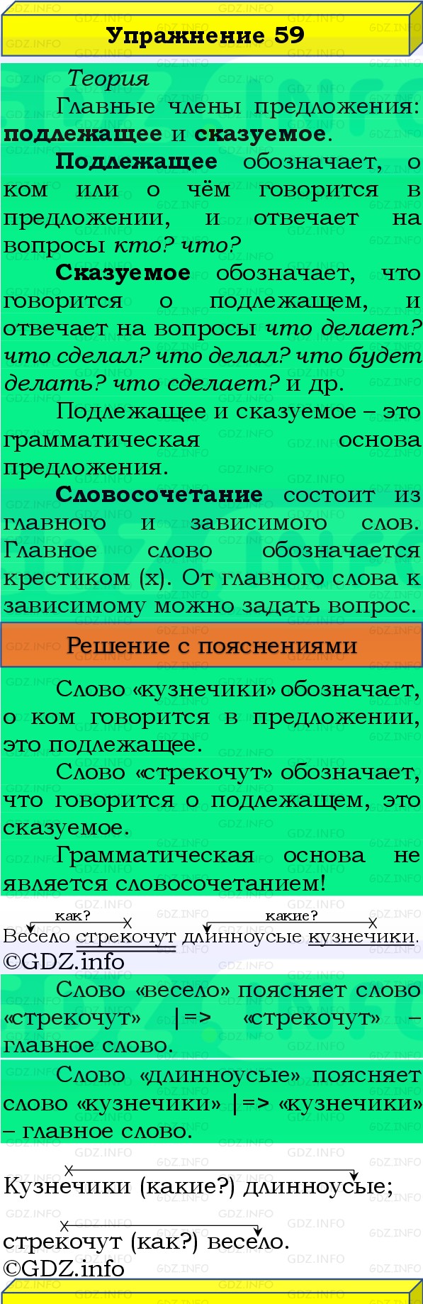 Фото решения 3: Номер №59, Часть 1 из ГДЗ по Русскому языку 3 класс: Канакина В.П. 2019г. Фото решения 3: Номер №59, Часть 1 из ГДЗ по Русскому языку 3 класс: Канакина В.П. 2019г.