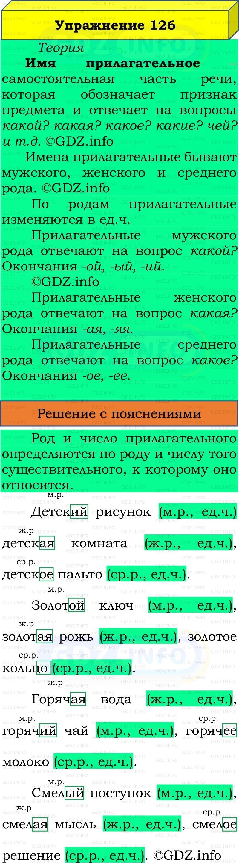 Фото решения 3: Номер №126, Часть 2 из ГДЗ по Русскому языку 3 класс: Канакина В.П. 2019г. Фото решения 3: Номер №126, Часть 2 из ГДЗ по Русскому языку 3 класс: Канакина В.П. 2019г.