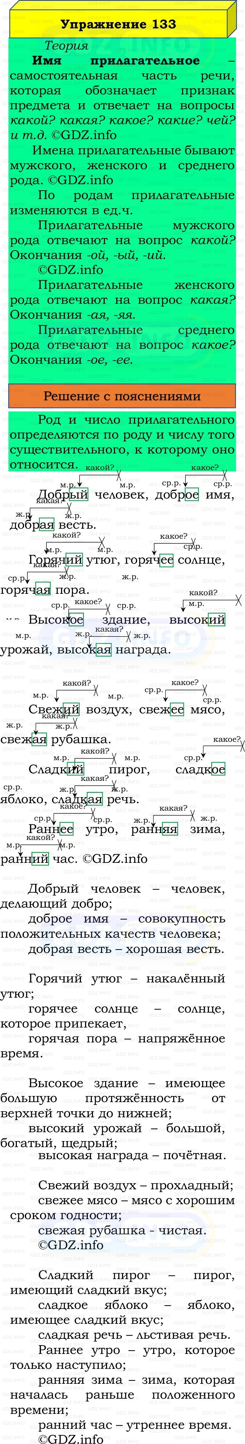 Фото решения 3: Номер №133, Часть 2 из ГДЗ по Русскому языку 3 класс: Канакина В.П. 2019г. Фото решения 3: Номер №133, Часть 2 из ГДЗ по Русскому языку 3 класс: Канакина В.П. 2019г.