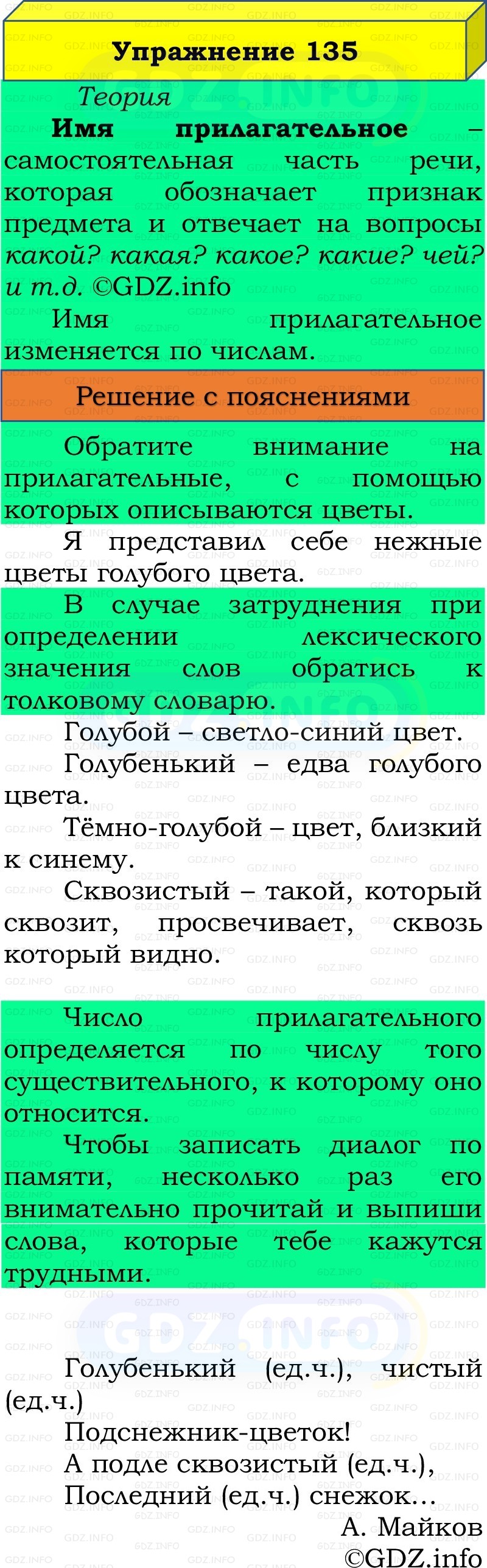 Фото решения 3: Номер №135, Часть 2 из ГДЗ по Русскому языку 3 класс: Канакина В.П. 2019г. Фото решения 3: Номер №135, Часть 2 из ГДЗ по Русскому языку 3 класс: Канакина В.П. 2019г.