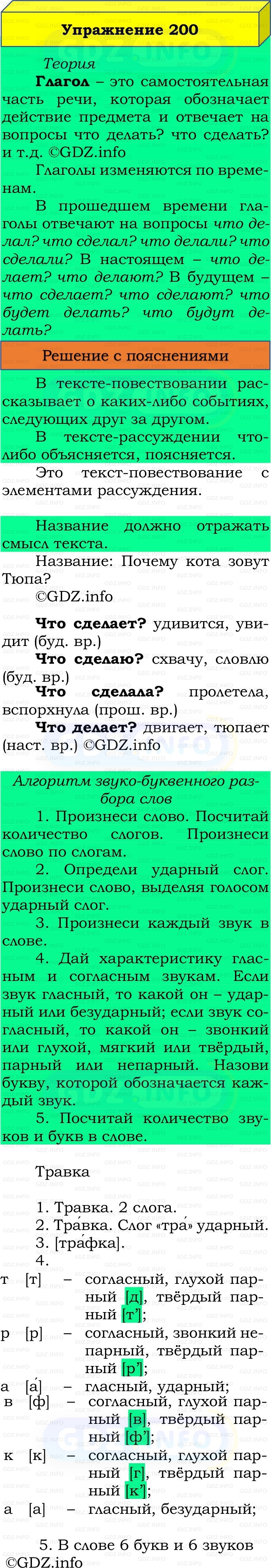 Фото решения 3: Номер №200, Часть 2 из ГДЗ по Русскому языку 3 класс: Канакина В.П. 2019г. Фото решения 3: Номер №200, Часть 2 из ГДЗ по Русскому языку 3 класс: Канакина В.П. 2019г.