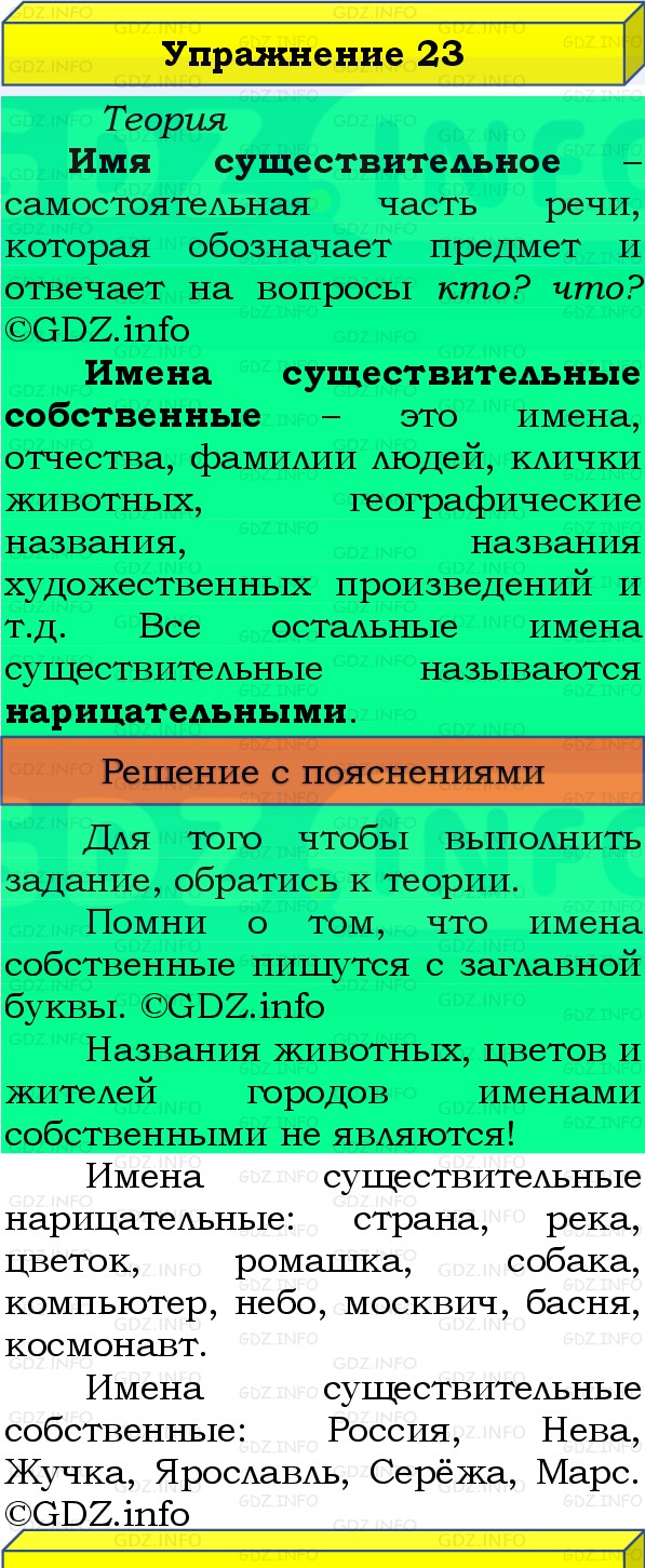 Фото решения 3: Номер №23, Часть 2 из ГДЗ по Русскому языку 3 класс: Канакина В.П. 2019г.