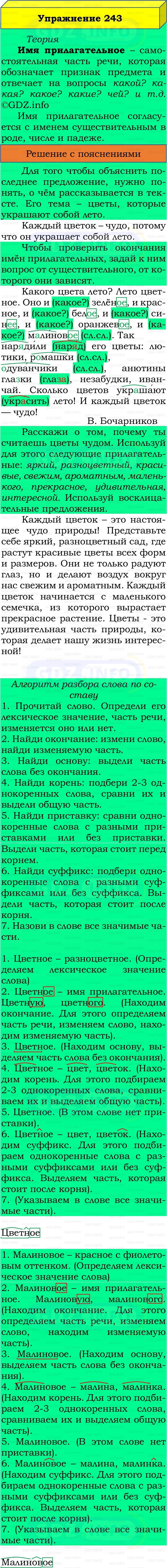 Фото решения 3: Номер №246, Часть 2 из ГДЗ по Русскому языку 3 класс: Канакина В.П. 2019г.