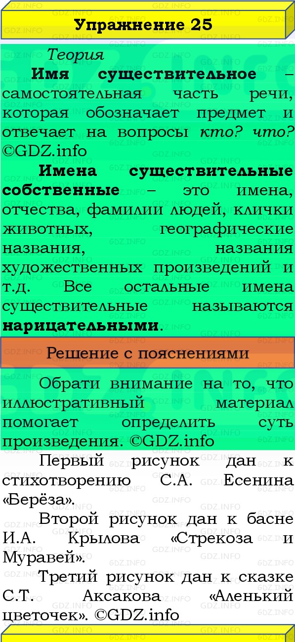 Фото решения 3: Номер №25, Часть 2 из ГДЗ по Русскому языку 3 класс: Канакина В.П. 2019г.