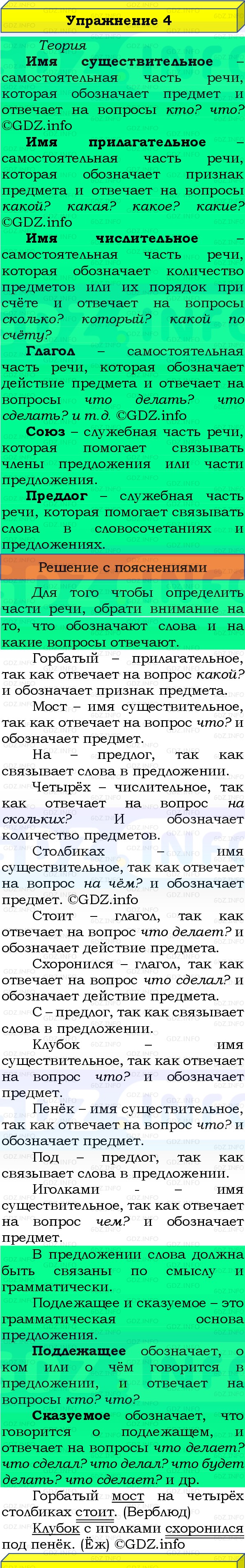 Фото решения 3: Номер №4, Часть 2 из ГДЗ по Русскому языку 3 класс: Канакина В.П. 2019г. Фото решения 3: Номер №4, Часть 2 из ГДЗ по Русскому языку 3 класс: Канакина В.П. 2019г.