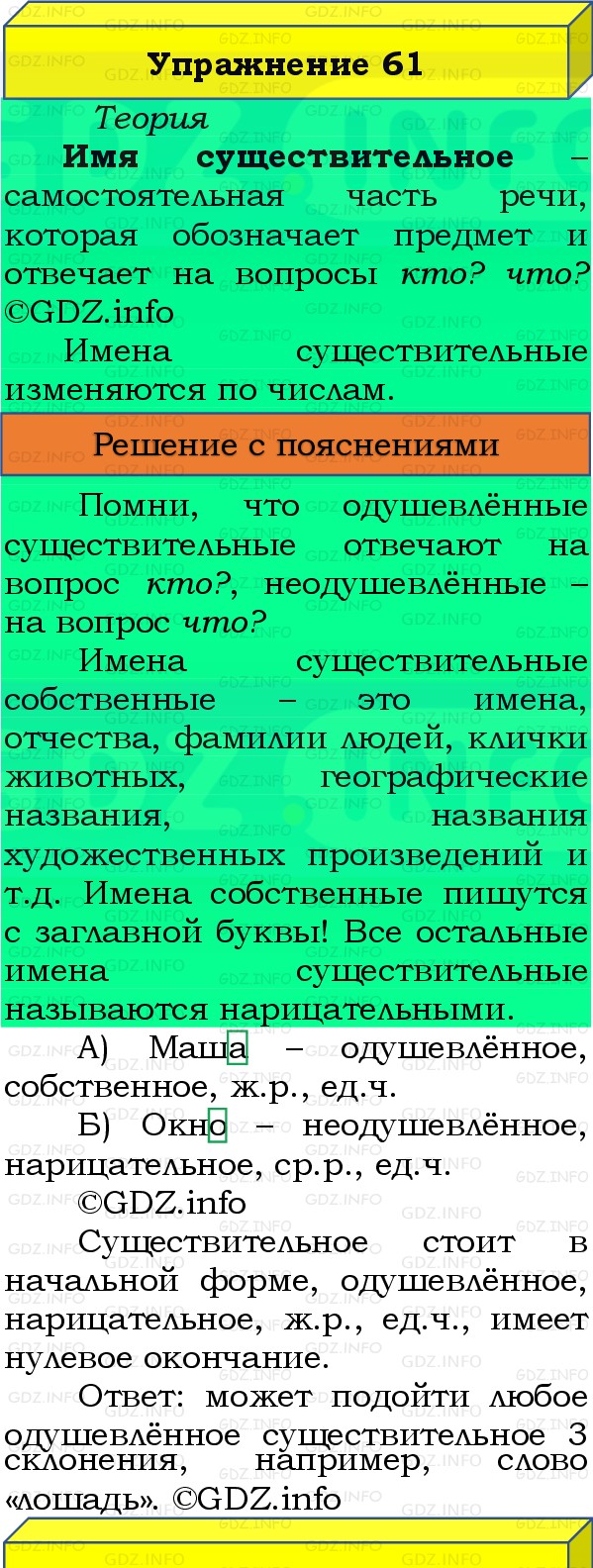 Фото решения 3: Номер №61, Часть 2 из ГДЗ по Русскому языку 3 класс: Канакина В.П. 2019г. Фото решения 3: Номер №61, Часть 2 из ГДЗ по Русскому языку 3 класс: Канакина В.П. 2019г.