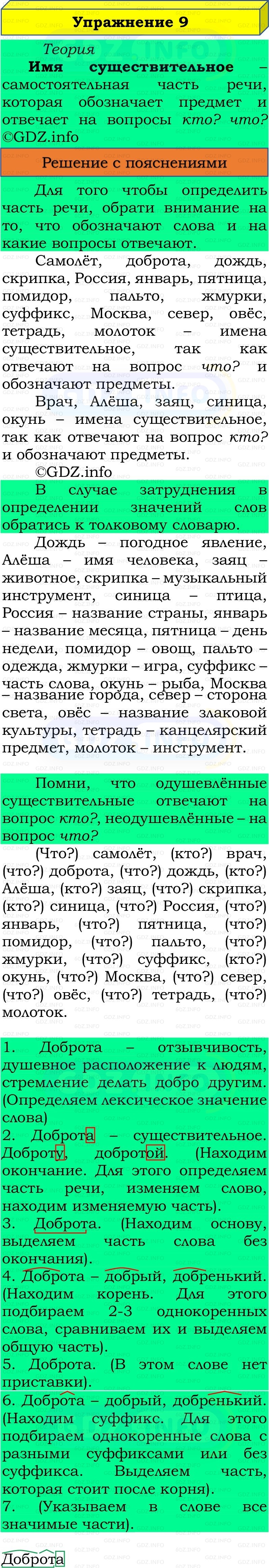 Фото решения 3: Номер №9, Часть 2 из ГДЗ по Русскому языку 3 класс: Канакина В.П. 2019г. Фото решения 3: Номер №9, Часть 2 из ГДЗ по Русскому языку 3 класс: Канакина В.П. 2019г.