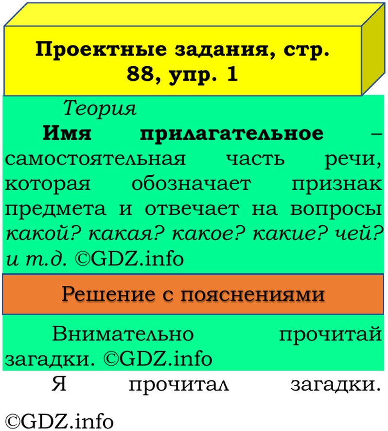 Фото решения 3: Наши проекты, страница 88 №1, Часть 2 из ГДЗ по Русскому языку 3 класс: Канакина В.П. 2019г. Фото решения 3: Наши проекты, страница 88 №1, Часть 2 из ГДЗ по Русскому языку 3 класс: Канакина В.П. 2019г.