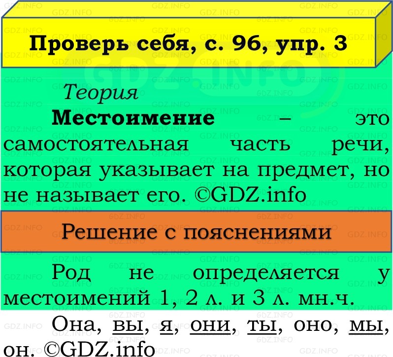Фото решения 3: Проверь себя, страница 96 №3, Часть 2 из ГДЗ по Русскому языку 3 класс: Канакина В.П. 2019г. Фото решения 3: Проверь себя, страница 96 №3, Часть 2 из ГДЗ по Русскому языку 3 класс: Канакина В.П. 2019г.