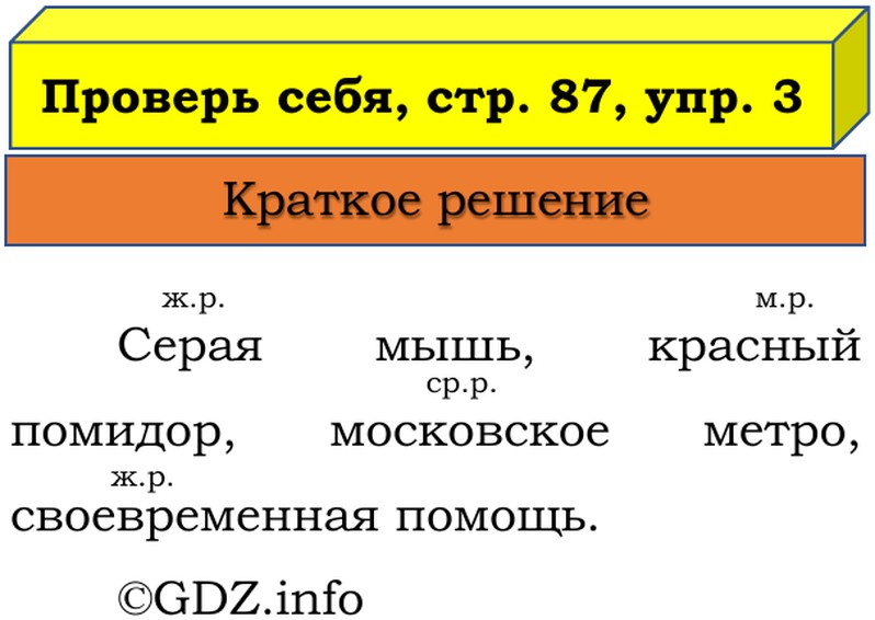 Фото решения 1: Проверь себя, страница 87 №3, Часть 2 из ГДЗ по Русскому языку 3 класс: Канакина В.П. 2019г. Фото решения 1: Проверь себя, страница 87 №3, Часть 2 из ГДЗ по Русскому языку 3 класс: Канакина В.П. 2019г.