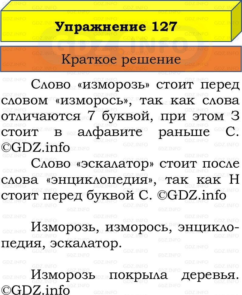 Фото решения 1: Номер №127, Часть 1 из ГДЗ по Русскому языку 2 класс: Канакина В.П. 2022г. Фото решения 1: Номер №127, Часть 1 из ГДЗ по Русскому языку 2 класс: Канакина В.П. 2022г.