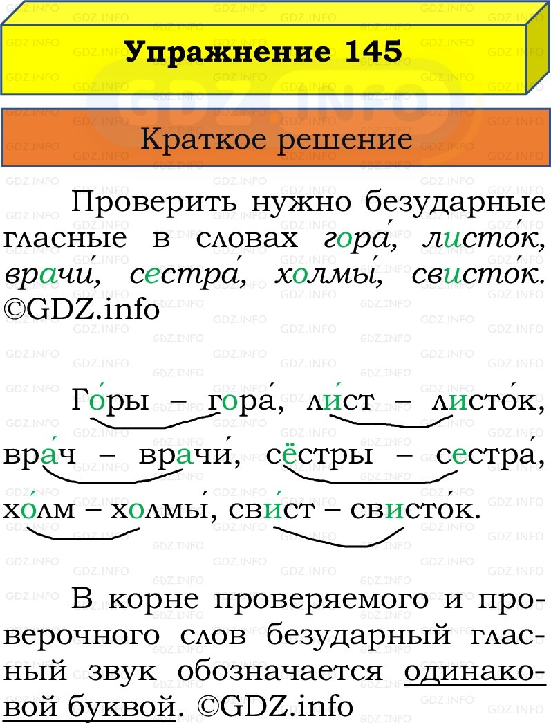 Фото решения 1: Номер №145, Часть 1 из ГДЗ по Русскому языку 2 класс: Канакина В.П. 2022г. Фото решения 1: Номер №145, Часть 1 из ГДЗ по Русскому языку 2 класс: Канакина В.П. 2022г.
