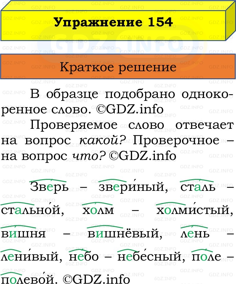 Фото решения 1: Номер №154, Часть 1 из ГДЗ по Русскому языку 2 класс: Канакина В.П. 2022г. Фото решения 1: Номер №154, Часть 1 из ГДЗ по Русскому языку 2 класс: Канакина В.П. 2022г.