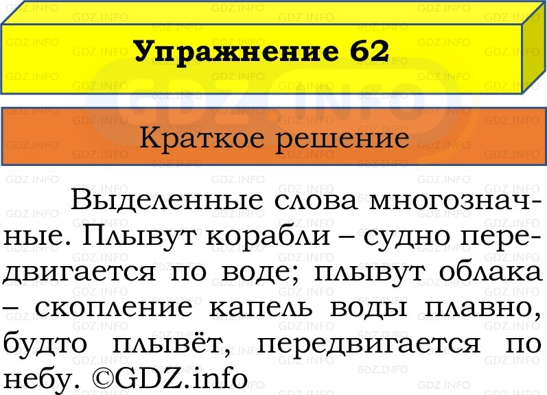 Фото решения 1: Номер №62, Часть 1 из ГДЗ по Русскому языку 2 класс: Канакина В.П. 2022г. Фото решения 1: Номер №62, Часть 1 из ГДЗ по Русскому языку 2 класс: Канакина В.П. 2022г.