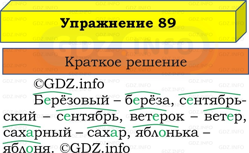Фото решения 1: Номер №89, Часть 1 из ГДЗ по Русскому языку 2 класс: Канакина В.П. 2022г. Фото решения 1: Номер №89, Часть 1 из ГДЗ по Русскому языку 2 класс: Канакина В.П. 2022г.