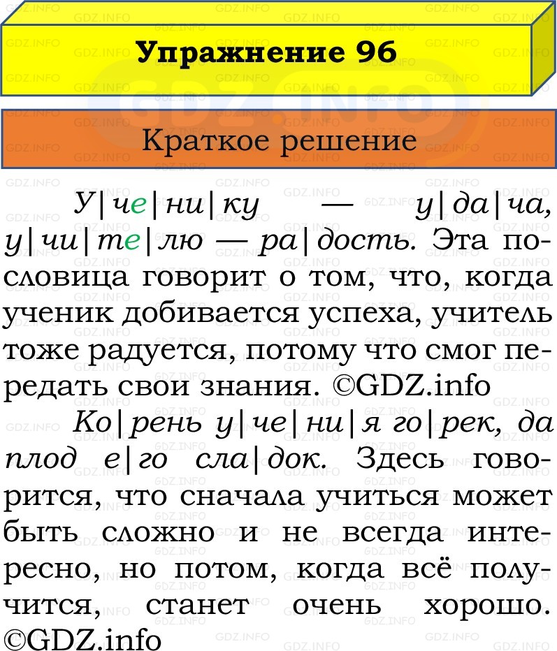 Фото решения 1: Номер №96, Часть 1 из ГДЗ по Русскому языку 2 класс: Канакина В.П. 2022г. Фото решения 1: Номер №96, Часть 1 из ГДЗ по Русскому языку 2 класс: Канакина В.П. 2022г.