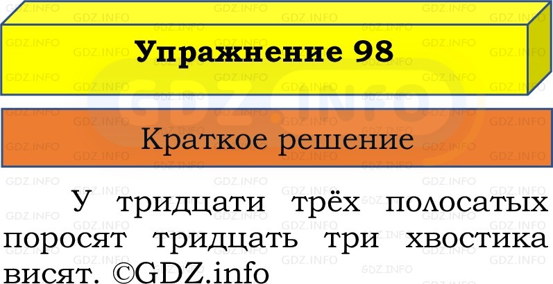 Фото решения 1: Номер №98, Часть 1 из ГДЗ по Русскому языку 2 класс: Канакина В.П. 2022г. Фото решения 1: Номер №98, Часть 1 из ГДЗ по Русскому языку 2 класс: Канакина В.П. 2022г.