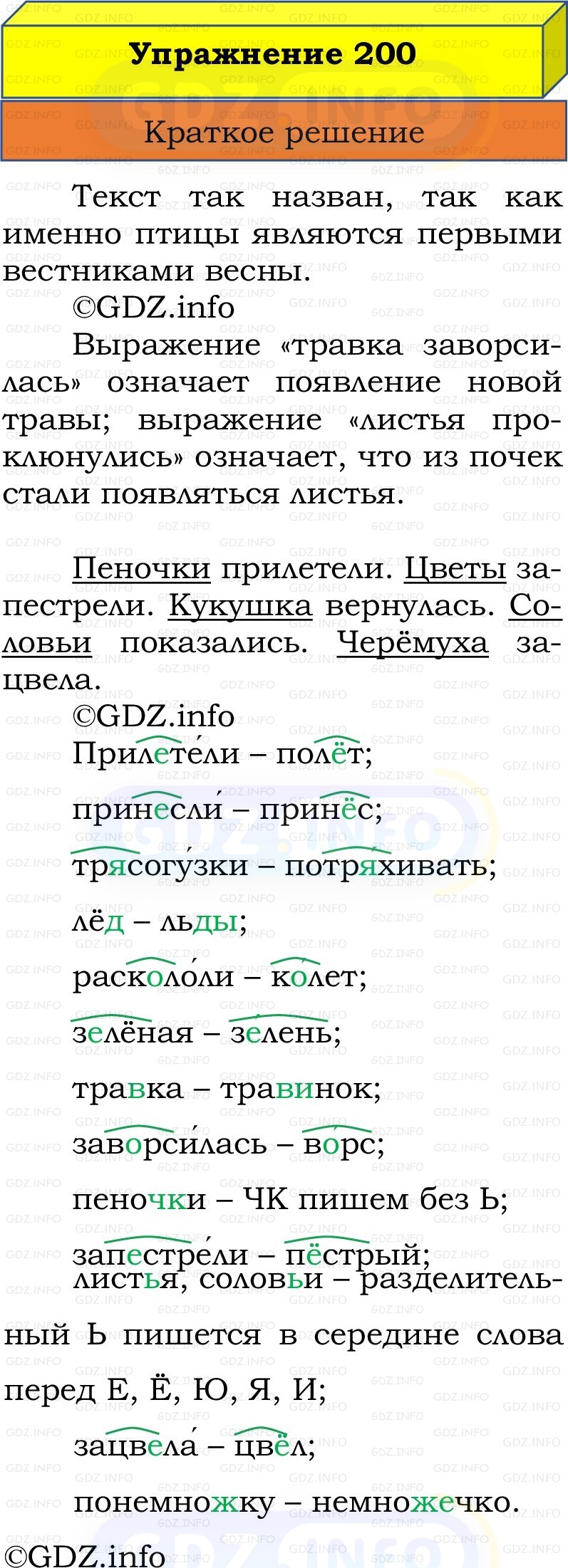 Фото решения 1: Номер №200, Часть 2 из ГДЗ по Русскому языку 2 класс: Канакина В.П. 2022г. Фото решения 1: Номер №200, Часть 2 из ГДЗ по Русскому языку 2 класс: Канакина В.П. 2022г.