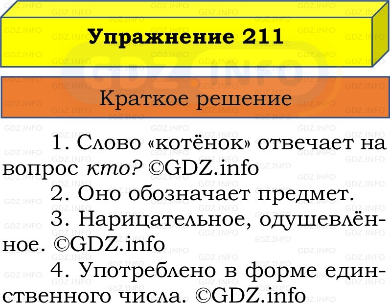 Фото решения 1: Номер №211, Часть 2 из ГДЗ по Русскому языку 2 класс: Канакина В.П. 2022г.